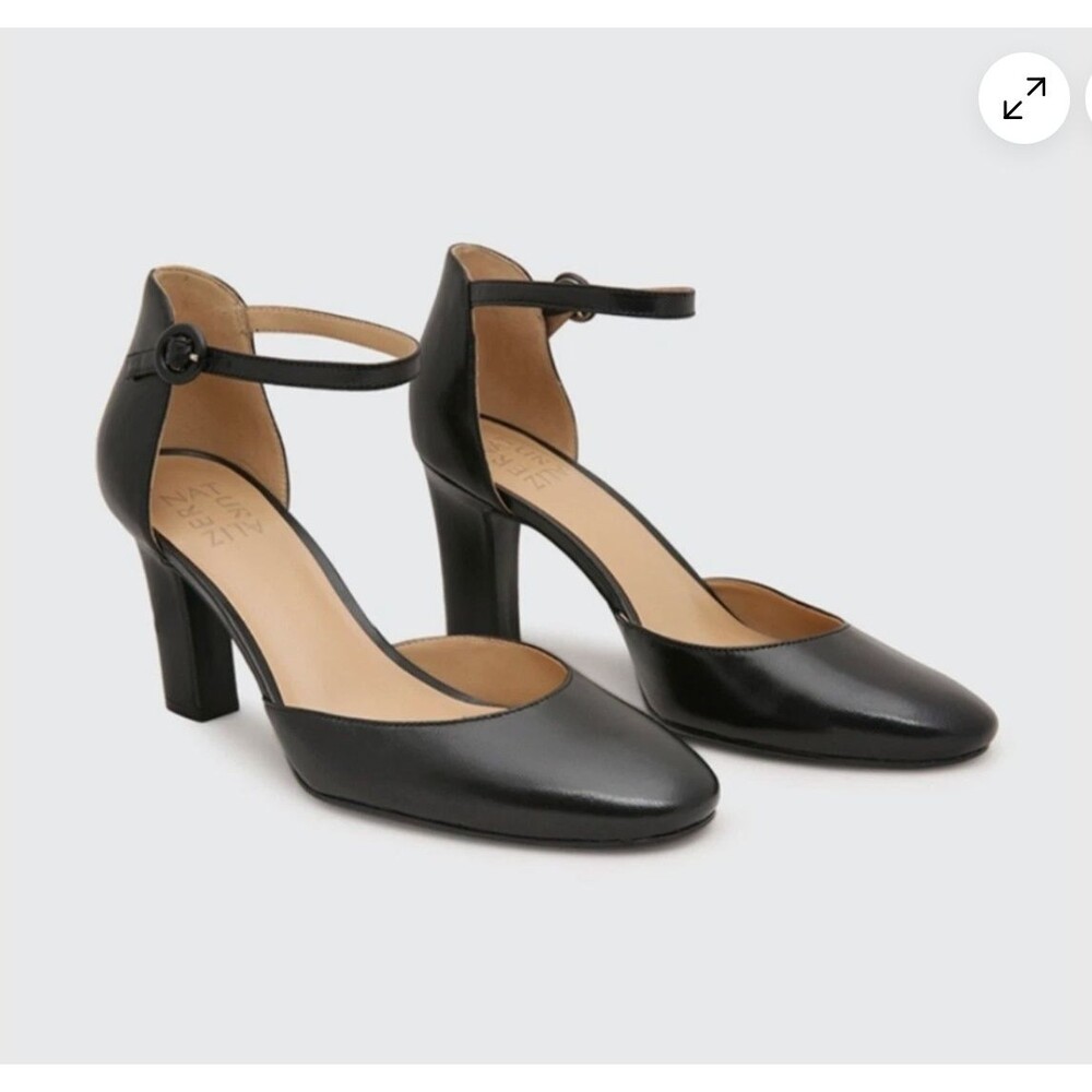 Naturalizer Gianna Pumps Womens 8 Black Leather Chic Office Professional - Picture 2 of 9